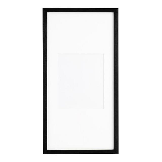 Wood Gallery Custom Mat, Black, Large Rectangle - 8"x10" Opening