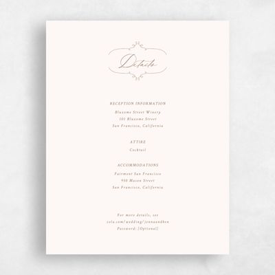 Beige Summer Wedding Enclosure - Marmillo