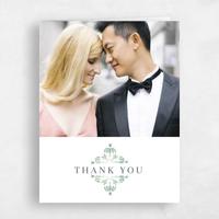 Green Wedding Thank You - Elio Photo