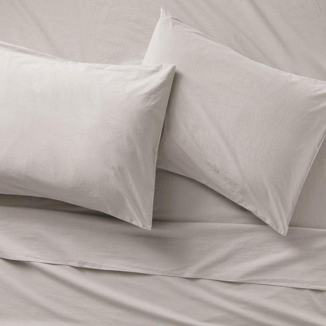 Parachute Brushed Cotton Grey Full/Queen Top Sheet