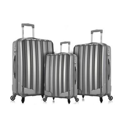 Rockland Barcelona 3pc Hardside Luggage Set - Silver