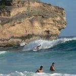 Surfing at Shipwrecks Beach