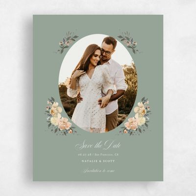 Sage, Green Wedding Save the Date - Reagan Photo