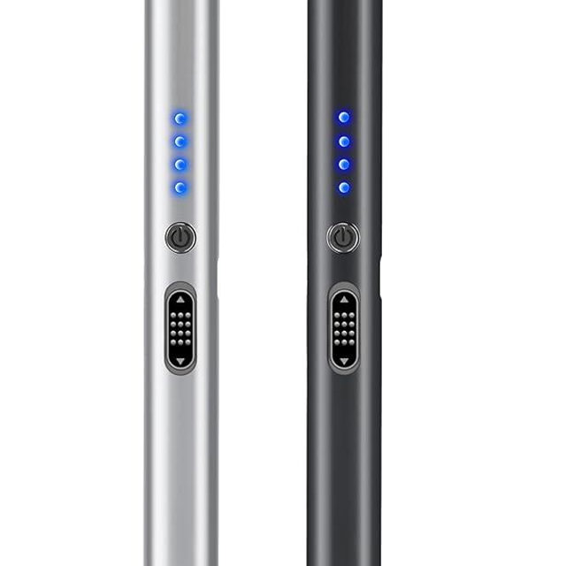 2 Pack Electric Candle Lighter USB Rechargeable Lighters Windproof Plasma Arc Lighters Flameless Type C Long Lighter with Safety Switch for Candle BBQ Camping Birthday Fireworks