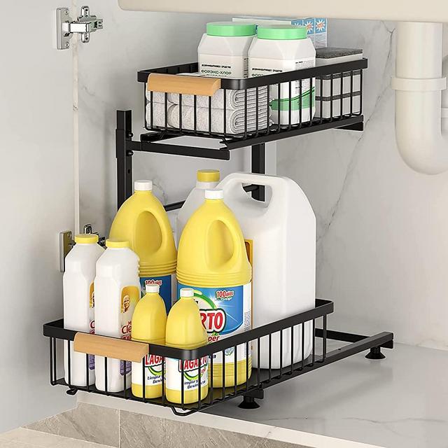  UINOFLE Under Sink Organizers and Storage, 2 Tier