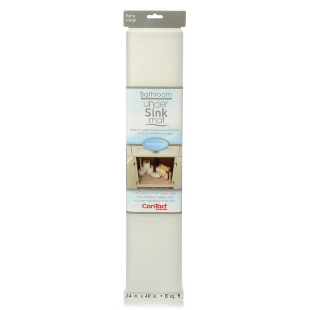 Under Sink Mat™ 24-Inch x 4-Foot Non-Adhesive Cabinet Liner in Braided Clear