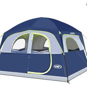 UNP Tent 6 Person- Dark Blue - Waterproof Windproof Easy Setup, -10'X9'X78in(H)