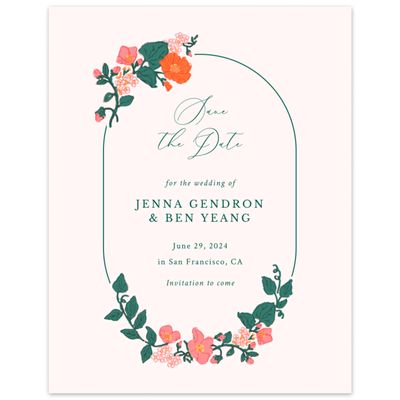 Green Spring Wedding Digital Save the Date - Brighton Portrait