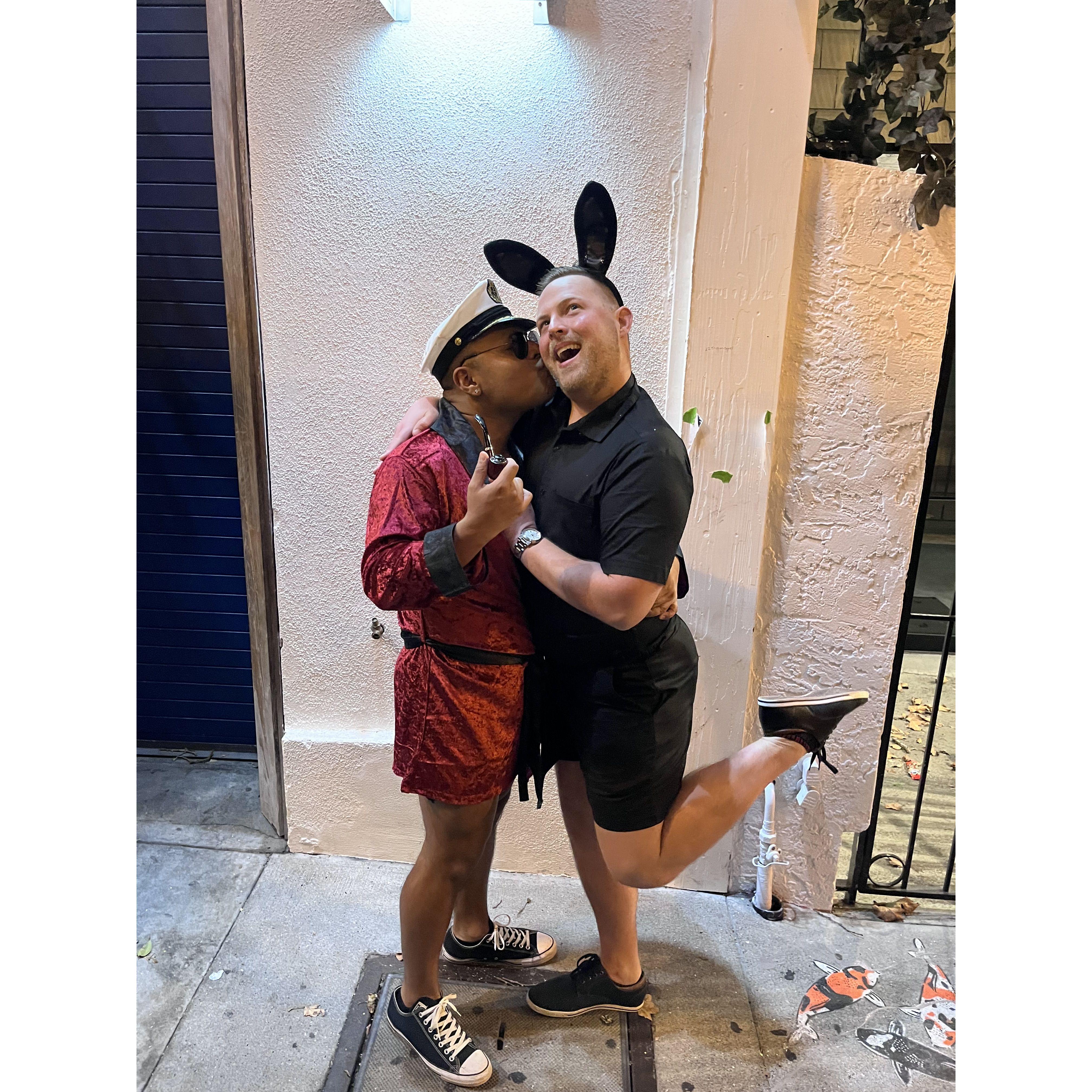 Halloween Hugh & his Bunny, Castro, San Francisco