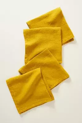 Edison Portuguese Linen Napkins, Set of 4