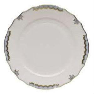HEREND-MARTINS PRINCESS VICTORIA LIGHT BLUE DINNER PLATE