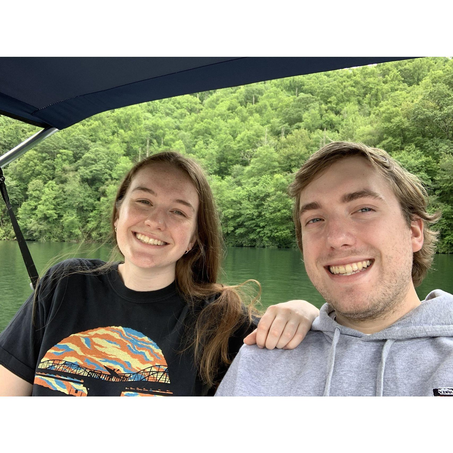 At Nantahala Lake, right before Ryan moved to Australia