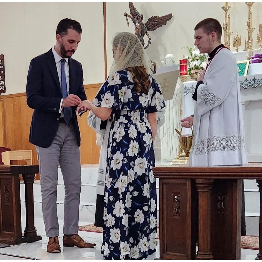 November 10, 2024 we were solemnized and blessed by the Church, receiving a Rite of Betrothal remaining united in Christ.