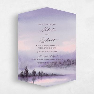 Purple Diamond Wedding Invitation - Colt Classic