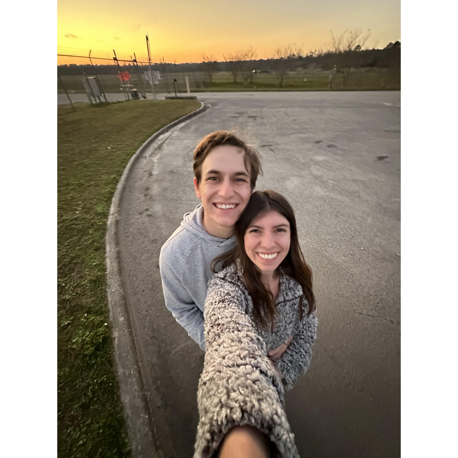 We love going to the airport to watch the sunset and the planes landing! This was Valentine's Day 2024:)