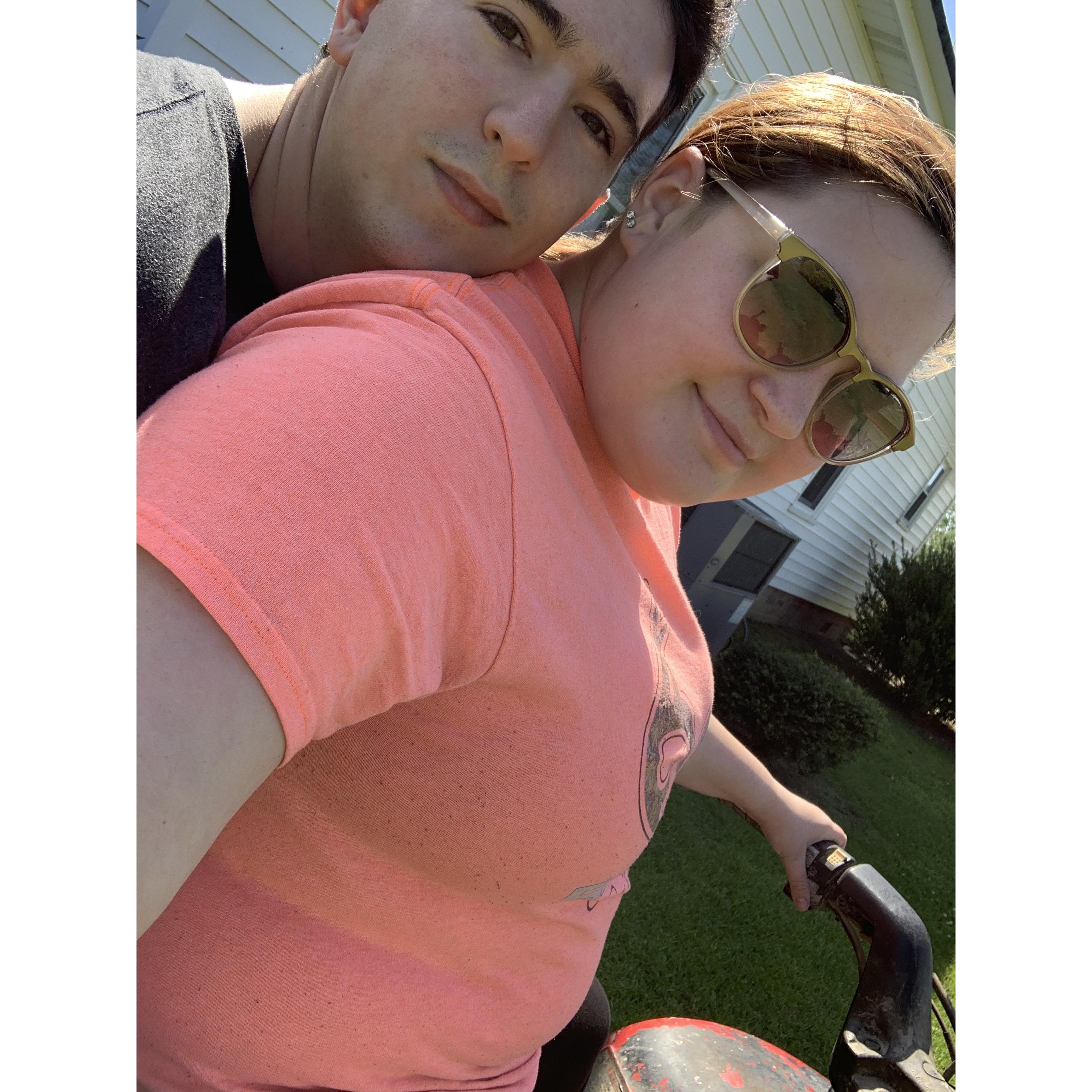 Our first time riding a four-wheeler together