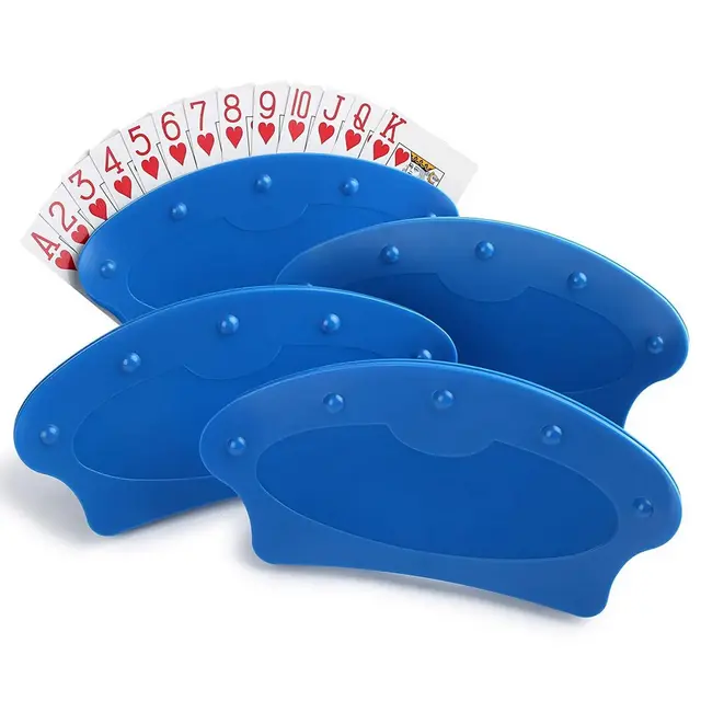 LotFancy Playing Card Holder for Adults Kids Seniors, 4 Pack, Card Holders for Playing Cards