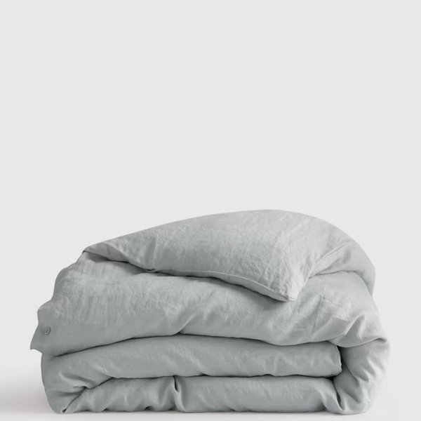 European Linen Duvet Cover - King/Cal King - Mist