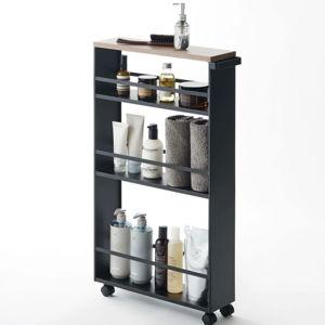 Slim Storage Cart (32" H) - Steel Black - Yamazaki Home