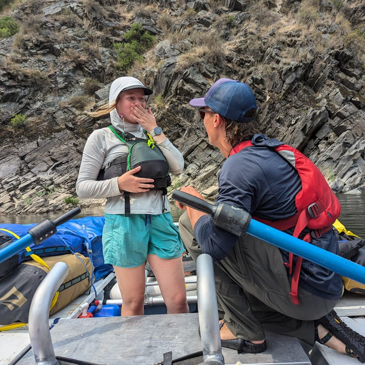 Eric pops the question on the Salmon River August 2024!