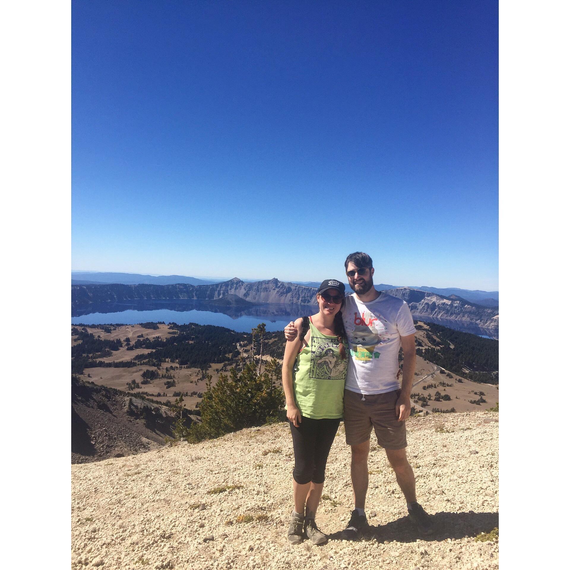 Hiking above Crater Lake.