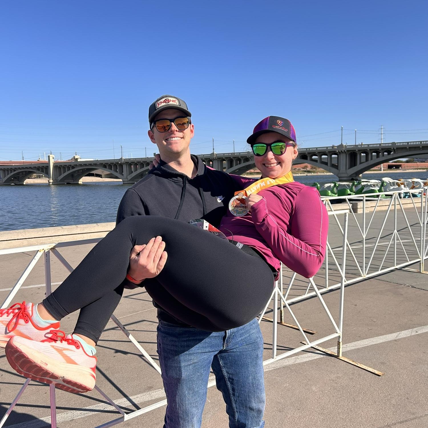 Daniel being a supportive spectator in another one of Lexi's races