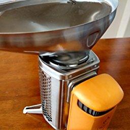 BioLite CampStove 2 Bundle- Includes Wood-Burning Small Lightweight CampStove 2, USB FlexLight, 2600 mAh Powerbank, Portable Grill and KettlePot Attachments , Silver/Yellow/Aqua (CSX2001)