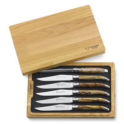 Laguiole en Aubrac 6- Piece Aubrac Wood Steak Knives, Set of 6