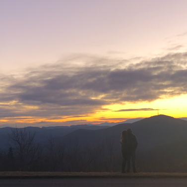 Watching a sunset in Boone.
