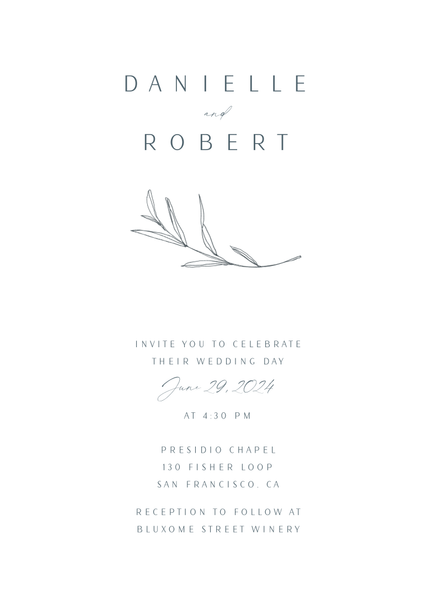 Avila Classic | White | Zola Wedding Invitations