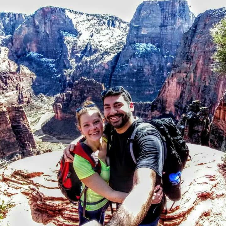 Zion National Park- a few hours before our engagement!