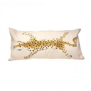 Dana Gibson Leopard Lumbar Pillow in Cream