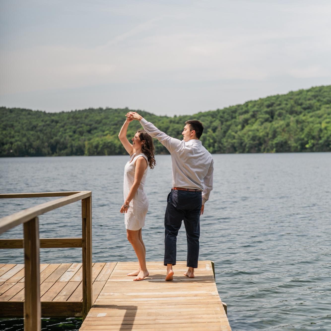 July 2025 - Engagement Photos!! Sunset Lake, Benson, VT (at Abbie’s Grammie’s lake house).