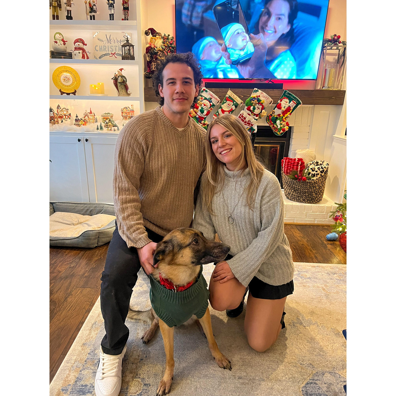 Joshua and Alex with their German Shepherd, Nova