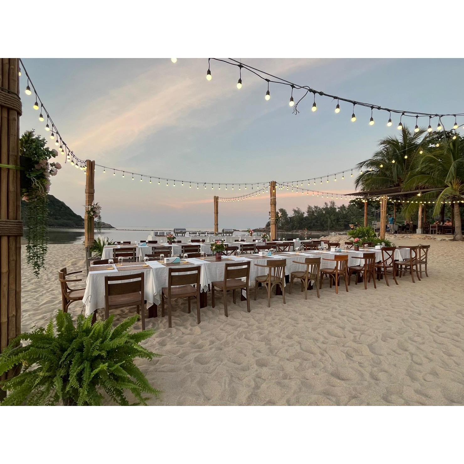 Wedding dinner at Koh Ma Beach Resort