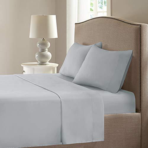 Comfort Spaces Coolmax Moisture Wicking Bed Cooling Sheets for Night Sweats, Queen, Grey
