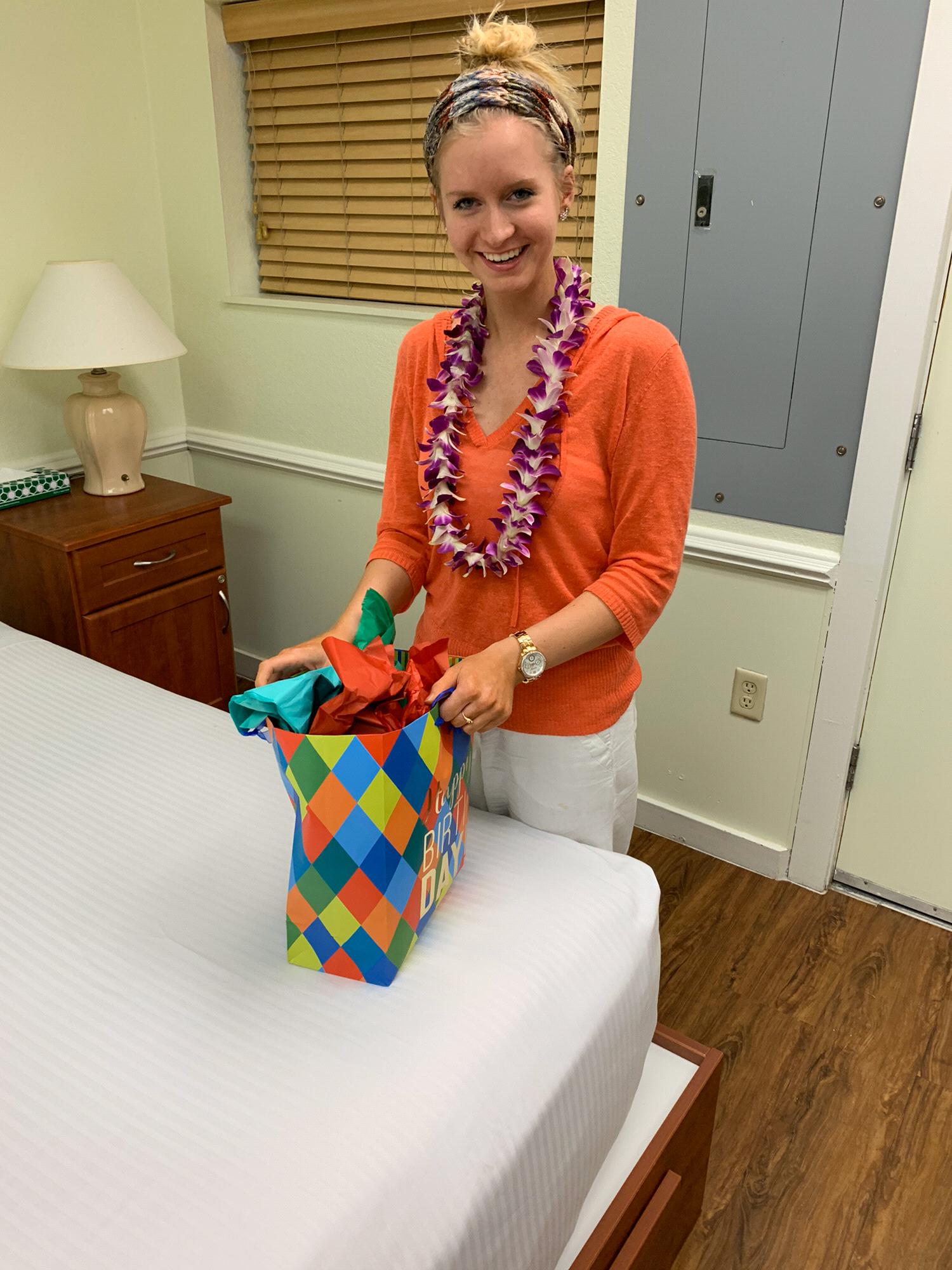 Sophie had just landed in Hawai’i, but little did she know I’d have a few surprises for her birthday once she got here!