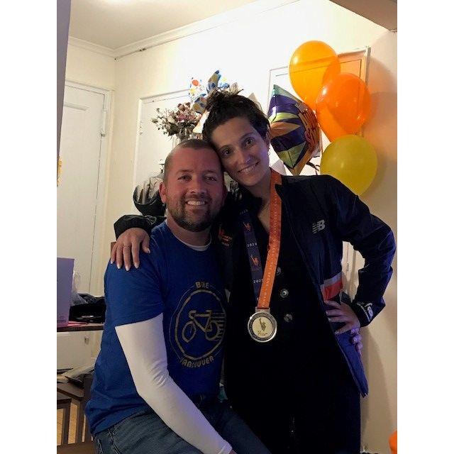 Celebrating Anna's NYC marathon in 2023.