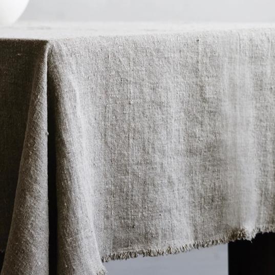 Enzyme Washed Linen Tablecloth - Natural