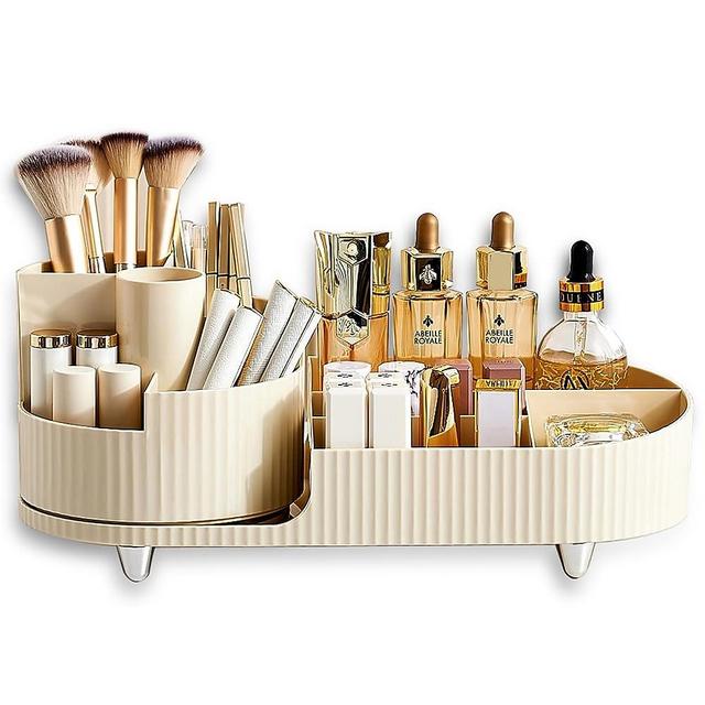 Makeup Organizer for Vanity, Rotating Makeup Organizer, Desk Cosmetics Organizers Storage for Skincare, Nail Polish, Lipsticks, Jewelry, Large Capacity Cosmetic Display Cases