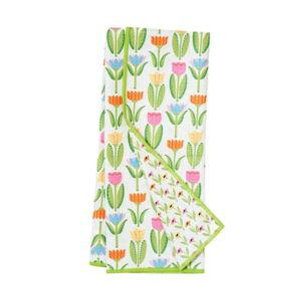 Anywhere Towel Reversible - Mary Engelbreit Tulips