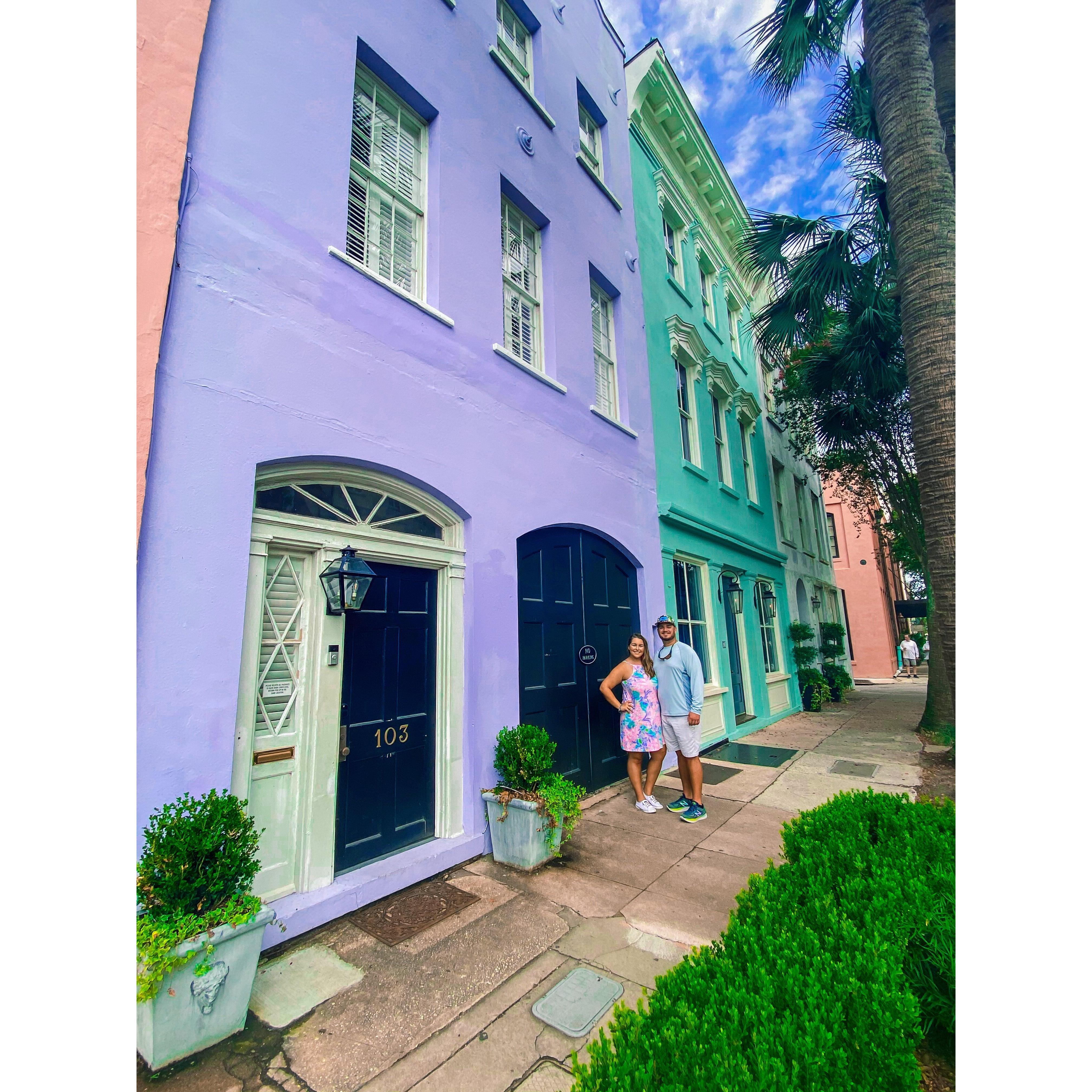 Rainbow Row in Charleston, NC