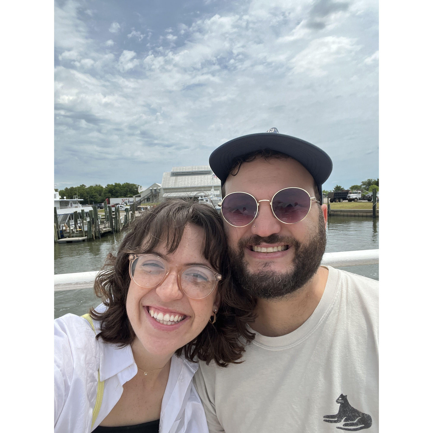 On the ferry heading to Baldhead Island
