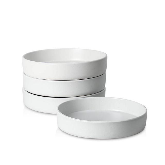 Stone Lain Albie Stoneware Pasta Bowl Set of 4, White Speckled