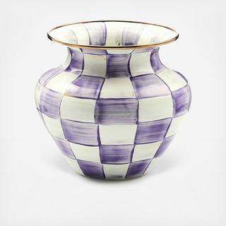 Violet Check Large Vase