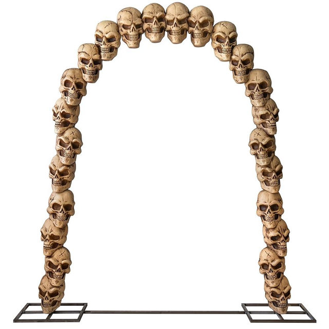 JOYIN 7.2ft Halloween Decorations Outdoor Skull Archway Scary Giant Skeleton Decor, Arch Spooky Halloween Decorations Yard Garden Lawn Decor Graveyard Haunted House Decor Party Supplies
