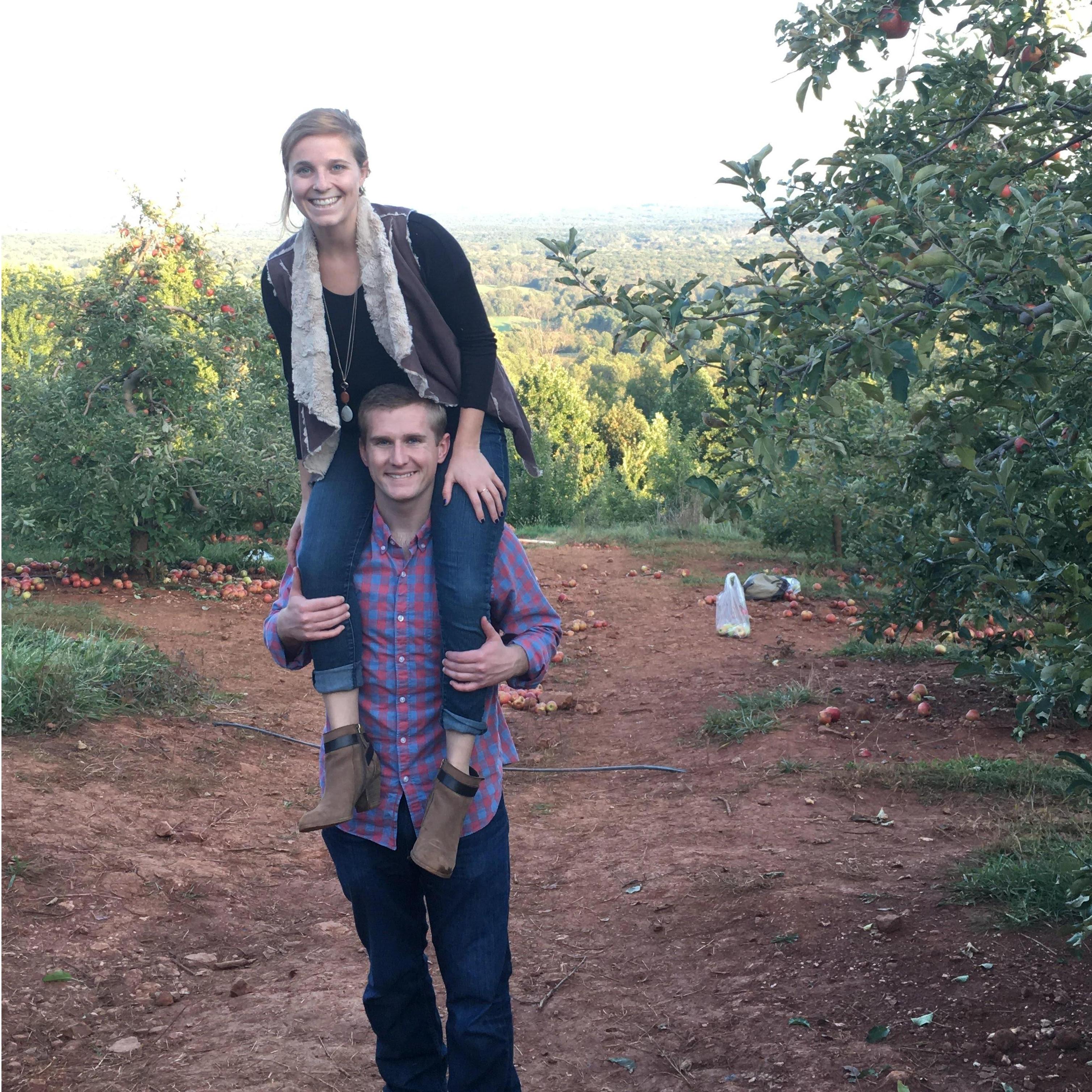 Apple picking adventures.