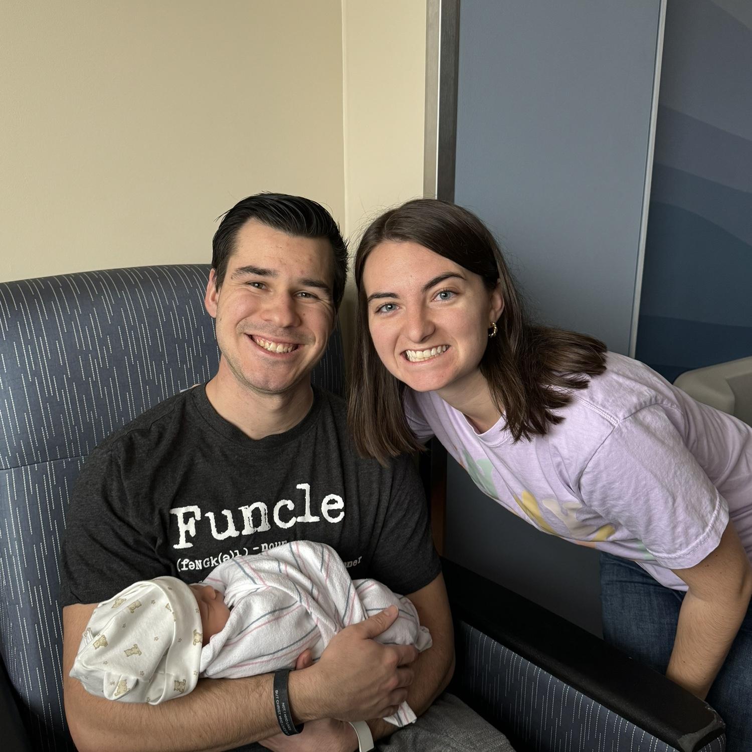 January 28, 2024. Easton, PA. The day our nephew/future nephew, Thomas Christenson was born!