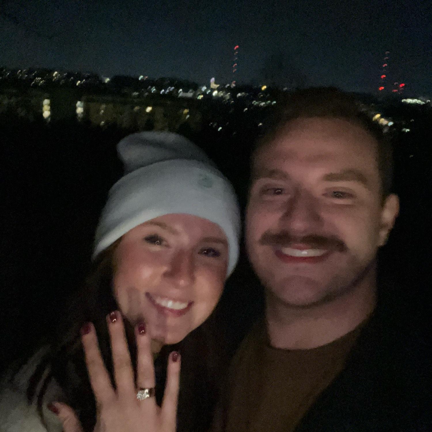 The night we got engaged!