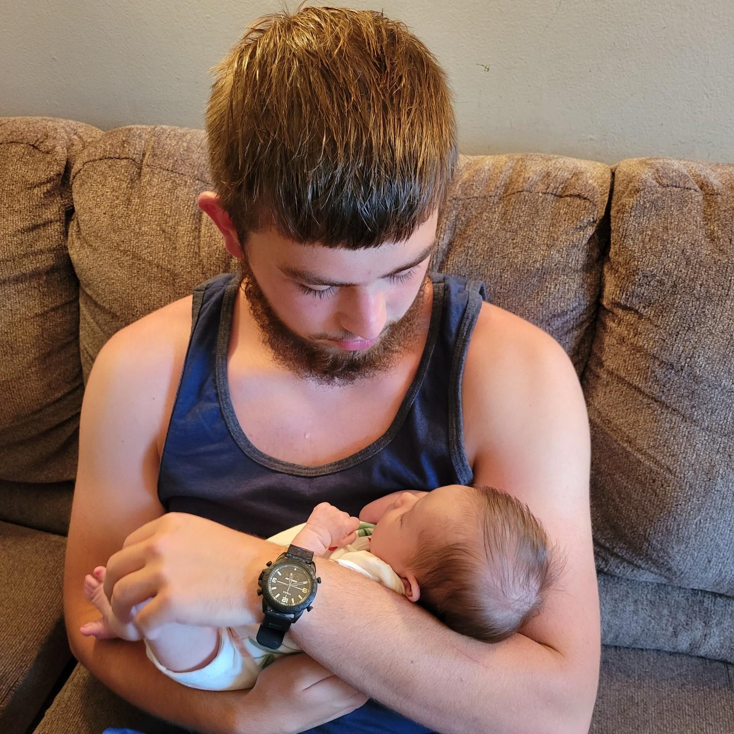 Uncle Adam and little Abigail!